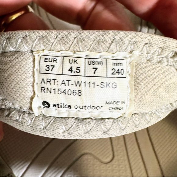 Atika Sandals - Gray and Teal Stripes hiking sandals for women size 7 - Picture 14 of 15